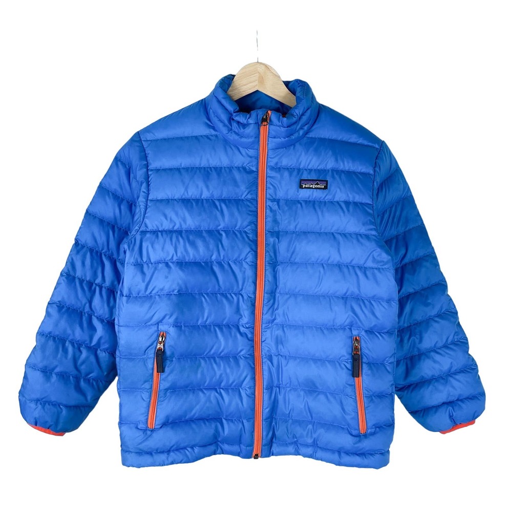Patagonia Kids Blue Down Puffer Jacket Size Medium 10